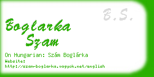 boglarka szam business card