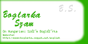 boglarka szam business card